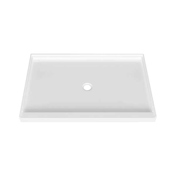Base de douche acrylique sans cache-drain