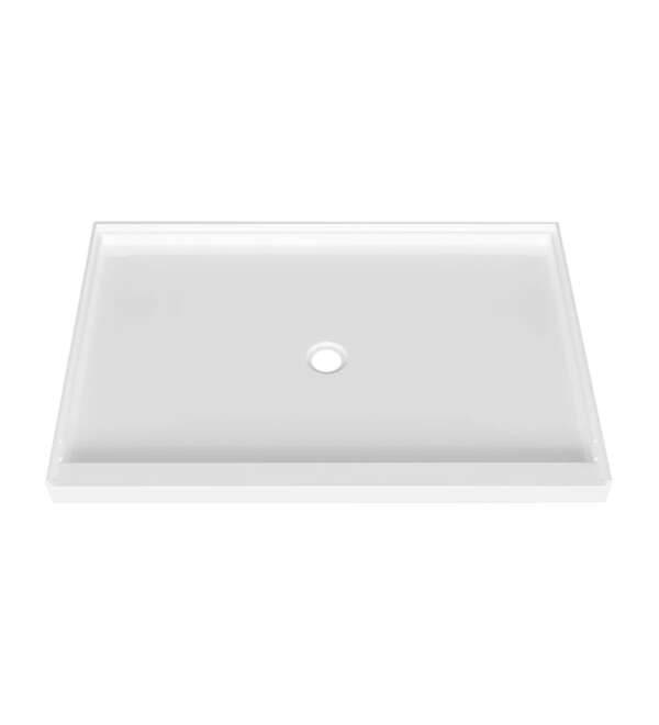 Base de douche acrylique sans cache-drain