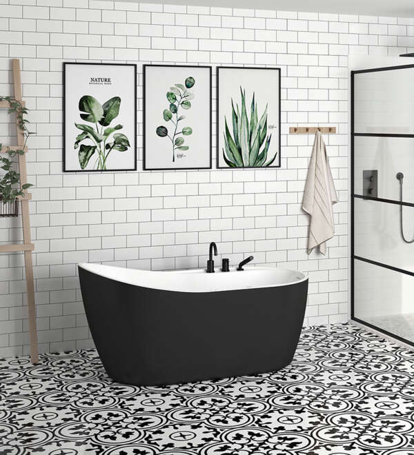 Bain autoportant Noir IDEA