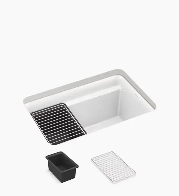 Évier de cuisine simple à installation en sous-surface