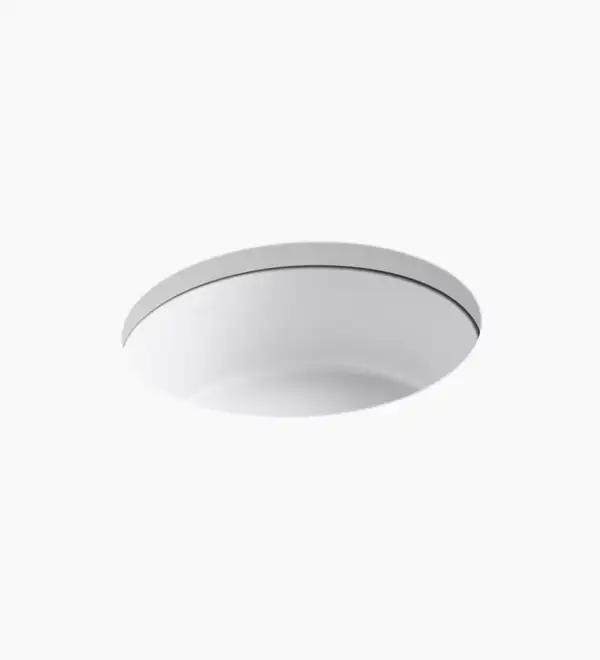 Lavabo de salle de bain rond en sous-surface VERTICYL