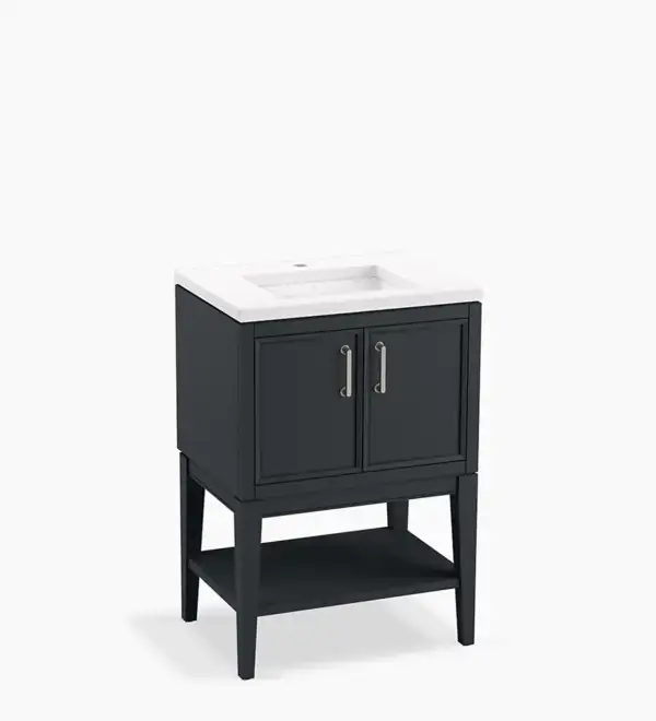 Vanité de salle de bain 24 po WINNOW au fini gris ardoise