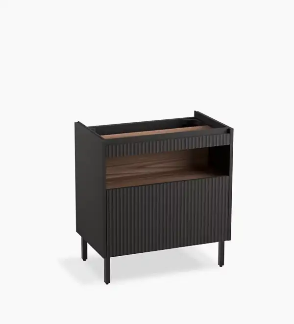 Vanité de salle de bain Spacity de Kohler de 28 3/4 pouces au fini Acier Sombre, en vente chez Thalassa Laval