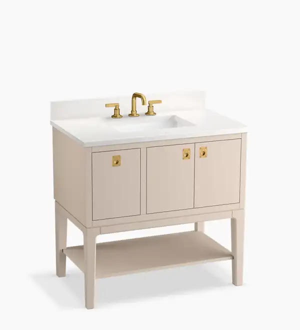 Vanité de salle de bain 36 po SEAGROVE au fini Argile légère