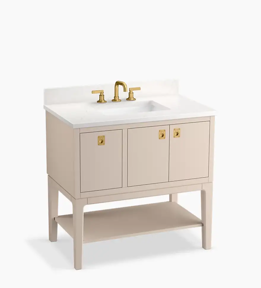 Vanité de salle de bain 36 po SEAGROVE au fini Argile légère