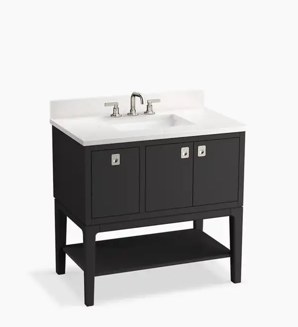 Vanité de salle de bain 36 SEAGROVE au fini gris fer