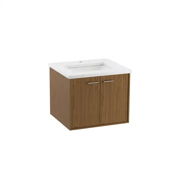 Vanité de salle de bain murale de 24 po Jute de Kohler au fini Noix de lin, en vente chez Thalassa Laval
