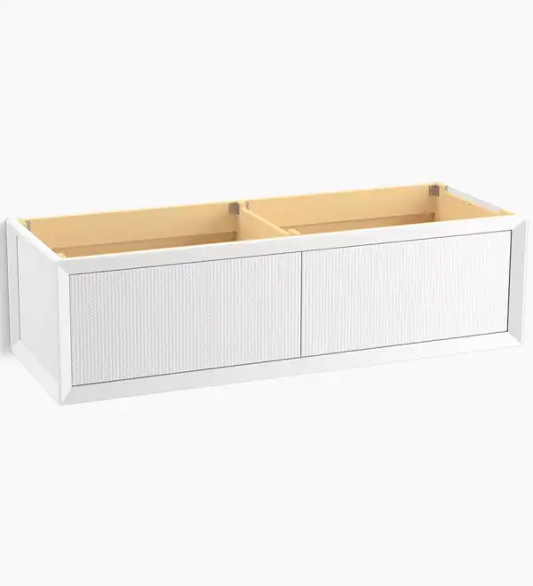 Vanité de salle de bain murale Enivo de Kohler (60 po) au fini blanc, en vente chez Thalassa Laval