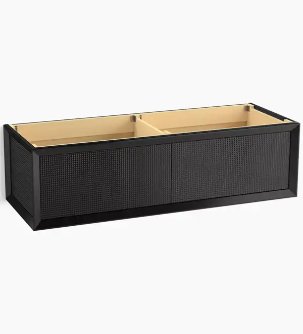 Vanité de salle de bain murale Enivo de Kohler (60 po) au fini Noir laqué, offerte chez Thalassa Laval